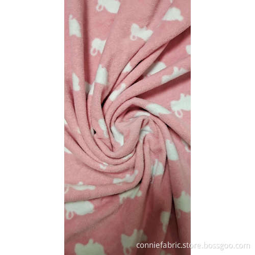 100% Polyester Polar Fleece Printed Fabric Double Side
